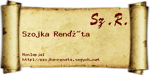 Szojka Renáta névjegykártya